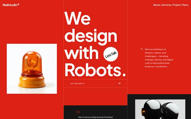 NueStudio template hero section